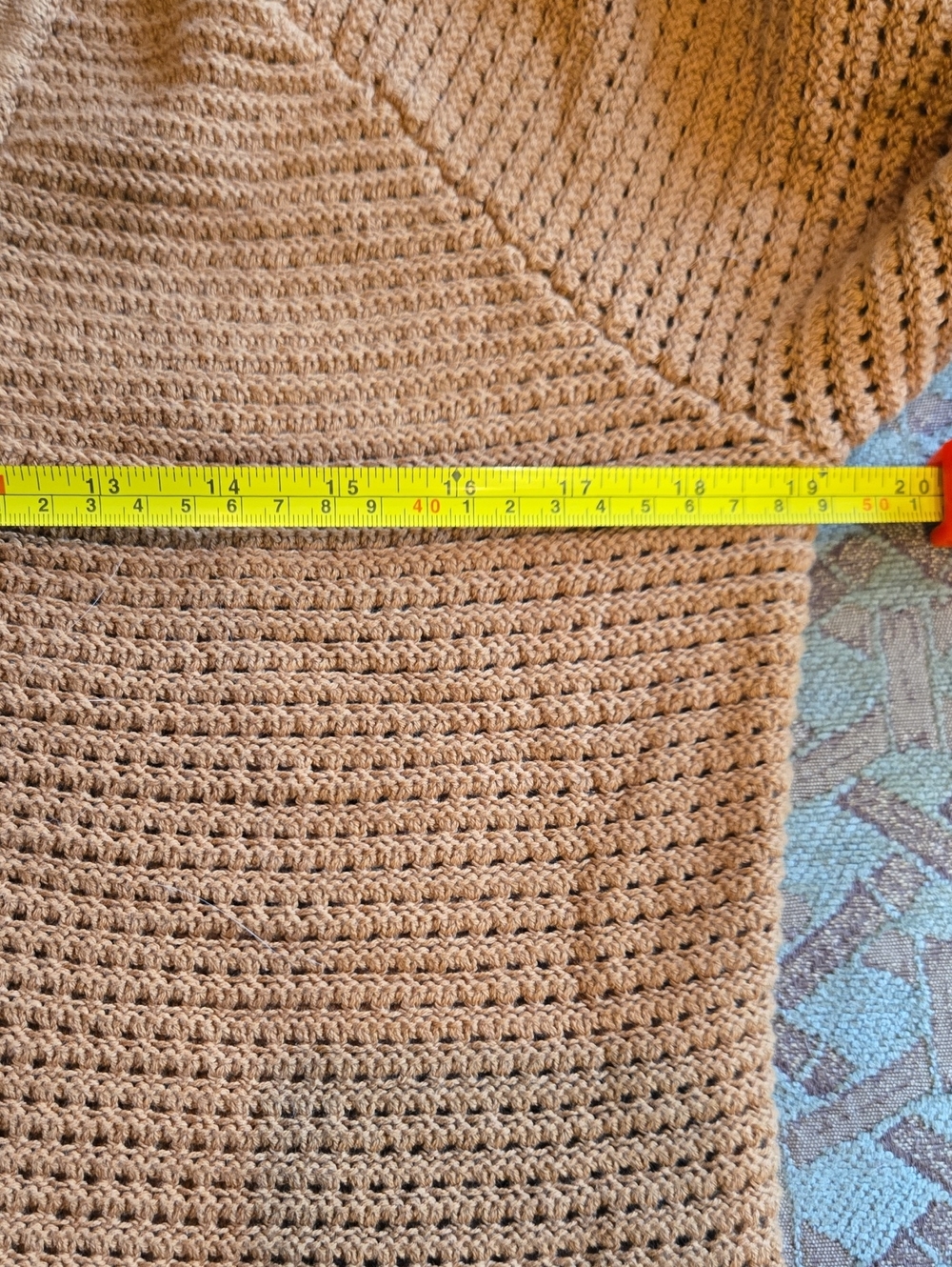 LOFT Camel Open-Weave Button Cardigan - Picture 8 of 8